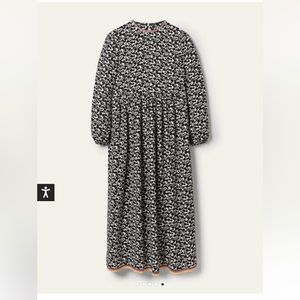 Boden trim detail maxi dress EUC size 20/22